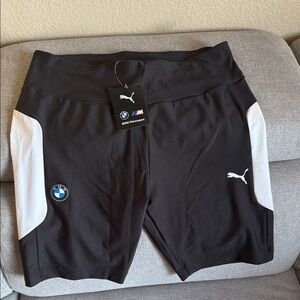 Puma Women's Black Shorts with White Details